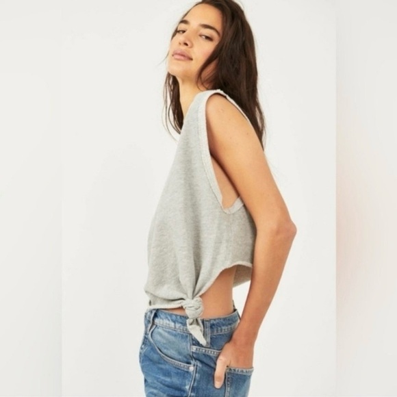 Free People Fresh to Def Pullover Heather Gray Shirt - Picture 8 of 9